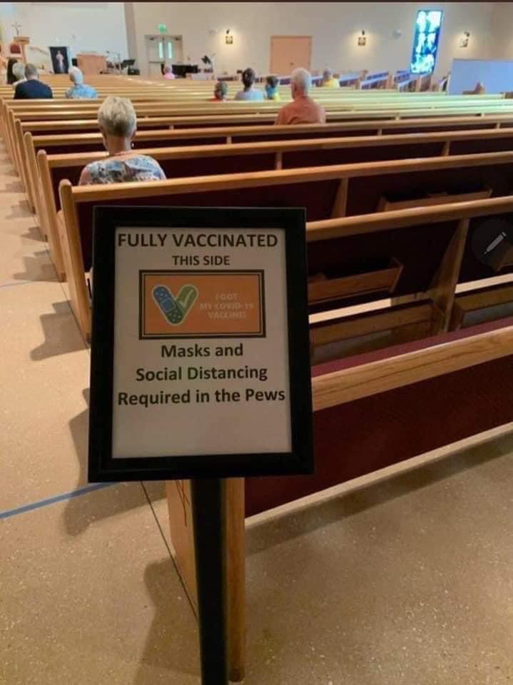 Church Segregates Congregant Seating Based on Vaccination Status