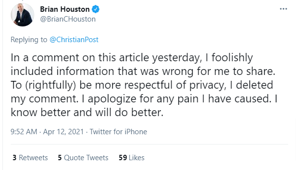 Hillsong’s Brian Houston Outs the Sexual Assault of Former Congregant, Deletes Tweet