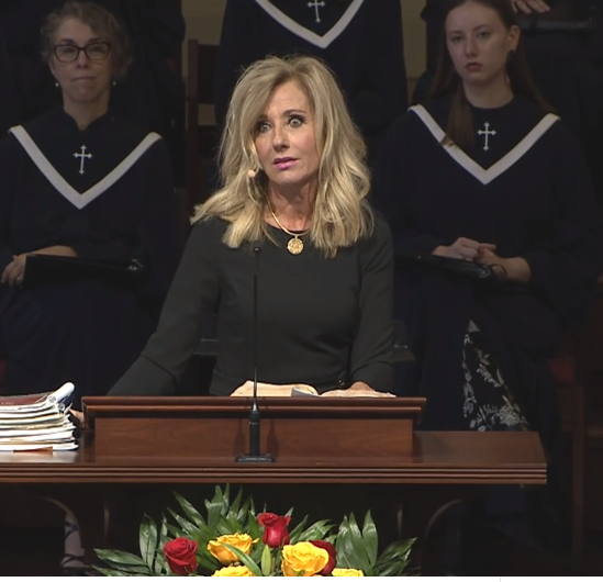 Beth Moore Preaches Sermon At Church