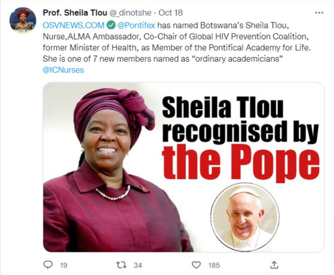 POPE FRANCIS APPOINTS ANOTHER PRO-CHOICE WOMAN SHEILA TLOU to HIS PRO-LIFE ORGANIZATION, the PONTIFICAL ACADEMY FOR LIFE. Daniel Whyte III, President of Gospel Light Society International, says, Pope Francis has been shockingly inconsistent on three major issues: 1. the abomination of homosexuality; 2. the abomination of murdering babies; 3. the abomination of his bishops and priests raping children, which makes him a hypocrite, and because he has talked out of both sides of his mouth like a politician, he will probably go down in history as one of the worst popes. Pope Francis is the first WOKE pope, but he is not awake.