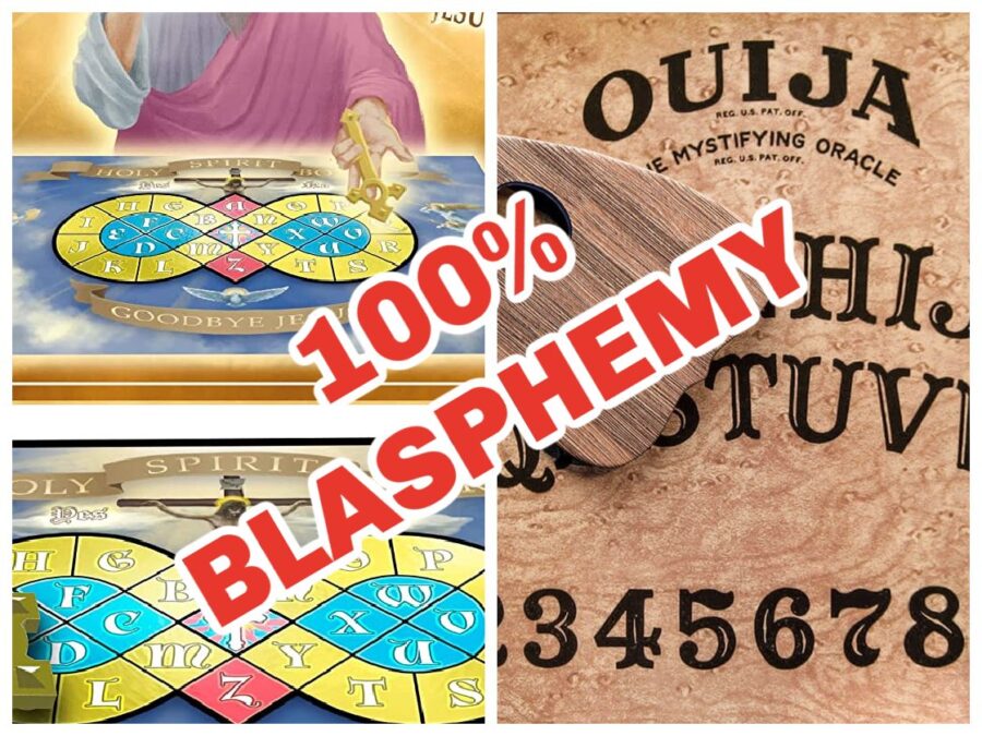 THE DEVIL IS A LIE! AND THIS IS GROSS BLASPHEMY! There is no such thing as a Ouija Board for Christians sold on Amazon.com that will allow believers to “Talk Directly to Jesus.” THE TRUTH IS, IF YOU ARE USING A “OUIJA BOARD,” YOU ARE TALKING TO THE DEVIL AND THE DEMONS OF HELL, WHETHER IT SAYS IT IS “CHRISTIAN” OR NOT. It is quite simple for believers to communicate with God and Jesus Christ. You just open your mouth in faith and pray to God in the name of the Lord Jesus Christ. FOR JESUS CHRIST SAID, “ASK, AND YE SHALL RECEIVE; SEEK, AND YE SHALL FIND; KNOCK, AND IT SHALL BE OPEN UNTO YOU”