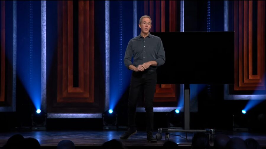 THE SATANICALLY DRIVEN WOKE ANDY STANLEY IS AGAIN TRYING TO DESTROY THE AUTHORITY OF THE WORD OF GOD, THE HOLY BIBLE, BY TRYING TO CONFUSE GULLIBLE SOULS BY SAYING THERE IS NO “CLEAR DIVINE STANDARD” OF GOD REVEALED TO MANKIND, WHICH IS JUST ANOTHER ATTEMPT TO GET THE EVANGELICAL CHURCH, THE BAPTIST CHURCH, THE CHARISMATIC CHURCH, AND THE BIBLE CHURCH TO ACCEPT HOMOSEXUALITY AND HOMOSEXUALS AS MEMBERS OF THE CHURCH OF THE LORD JESUS CHRIST.