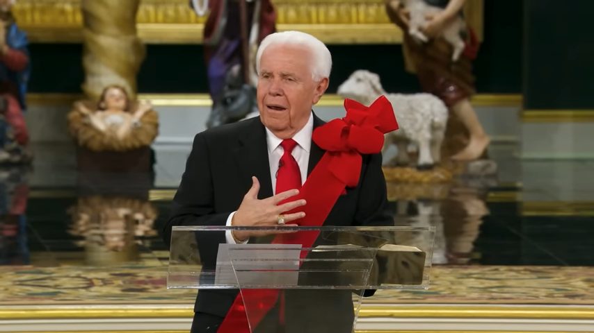 THE PROSPERITY GOSPEL RUN AMOCK! Jesse Duplantis blasphemes God and Jesus Christ in his Christmas Day sermon by wearing a bow as an illustration that he is the gift Jesus Christ gave the Father, rather than preaching Jesus is the gift the Father gave us, and seemingly equaling himself to God and Jesus Christ. Don’t be shocked. This is where the false prosperity gospel leads to — blasphemous foolishness. It just so happens that Jesse Duplantis is way out in front of the rest of them. We at BCNN1.com noticed that the same article is running on another major Christian site under the title: “Blasphemous — Jesse Duplantis’ Christmas Sermon Draws Accusations of Heresy.” We at BCNN1.com say to the editors of that publication, be sure you do not play the hypocrite and be too hard on the prosperity gospel preacher Jesse Duplantis, yet promote, support, and try to resurrect a so-called evangelical, who is a well-known heretic — Andy Stanley, who has attacked the Word of God itself in an attempt to get churches to accept the abomination of homosexuality and allow practicing homosexual people to become members of the church, which has become a disaster.