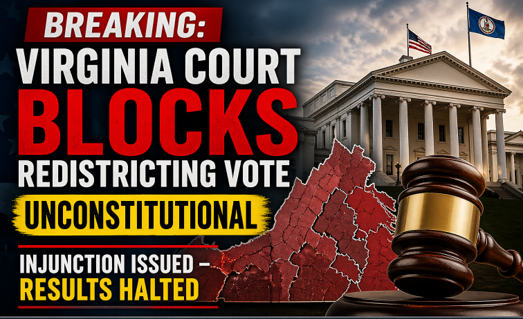 Virginia Court Blocks Redistricting Vote, Declares Outcome Unconstitutional