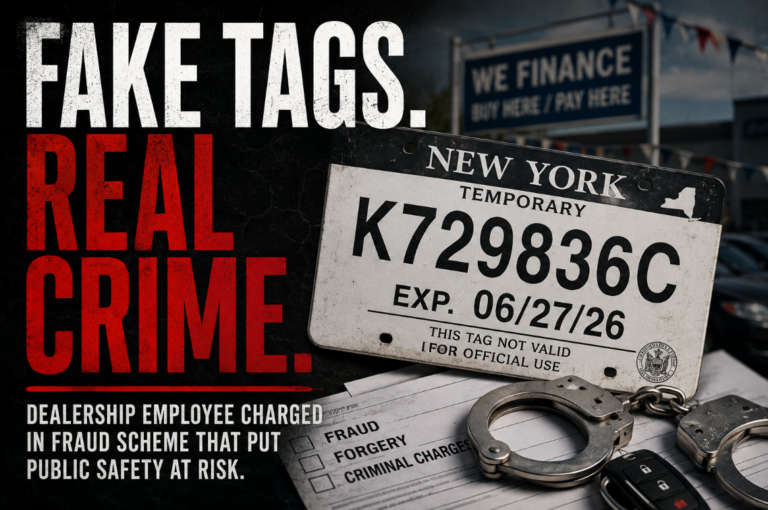 Fake Temp Tag Crackdown Exposes Growing Fraud Network Tied to Sham Dealerships