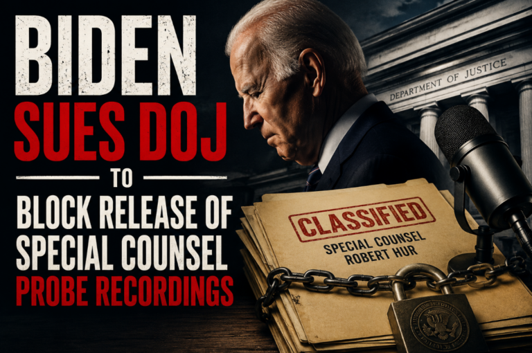 Biden Sues DOJ to Block Release of Hur Probe Audio Recordings