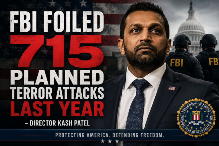 FBI Director Kash Patel: Bureau Foiled 715 Planned Terror Attacks Last Year